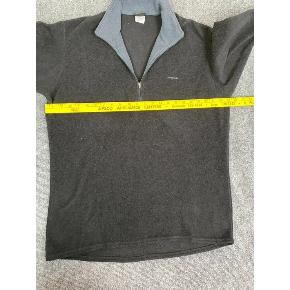 Patagonia Capilene Black Fleece 1/4 zip Polyester Long‎ Sleeve High Neck Size Xl